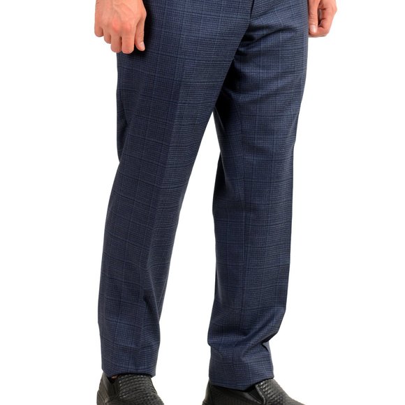 Hugo Boss Men's "T-Jarrod/Lone" Blue Wool Pants - Picture 2 of 5